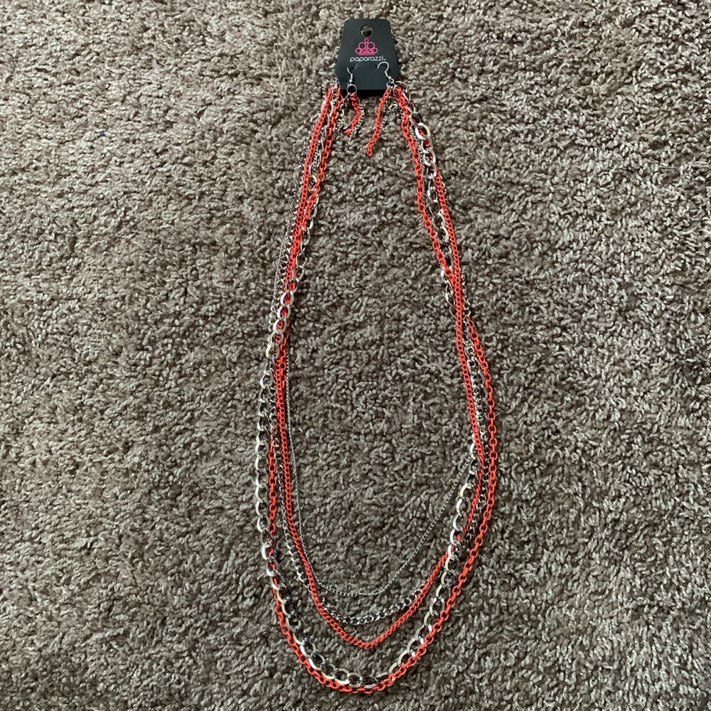 Paparazzi necklace and earring set